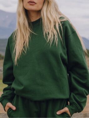 Daily Drills Forest Green Crewneck Sweater